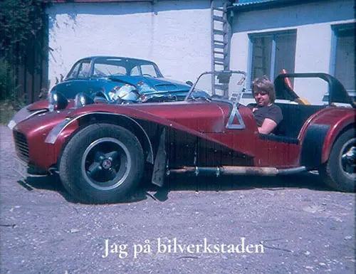 jag på bilverkstaden